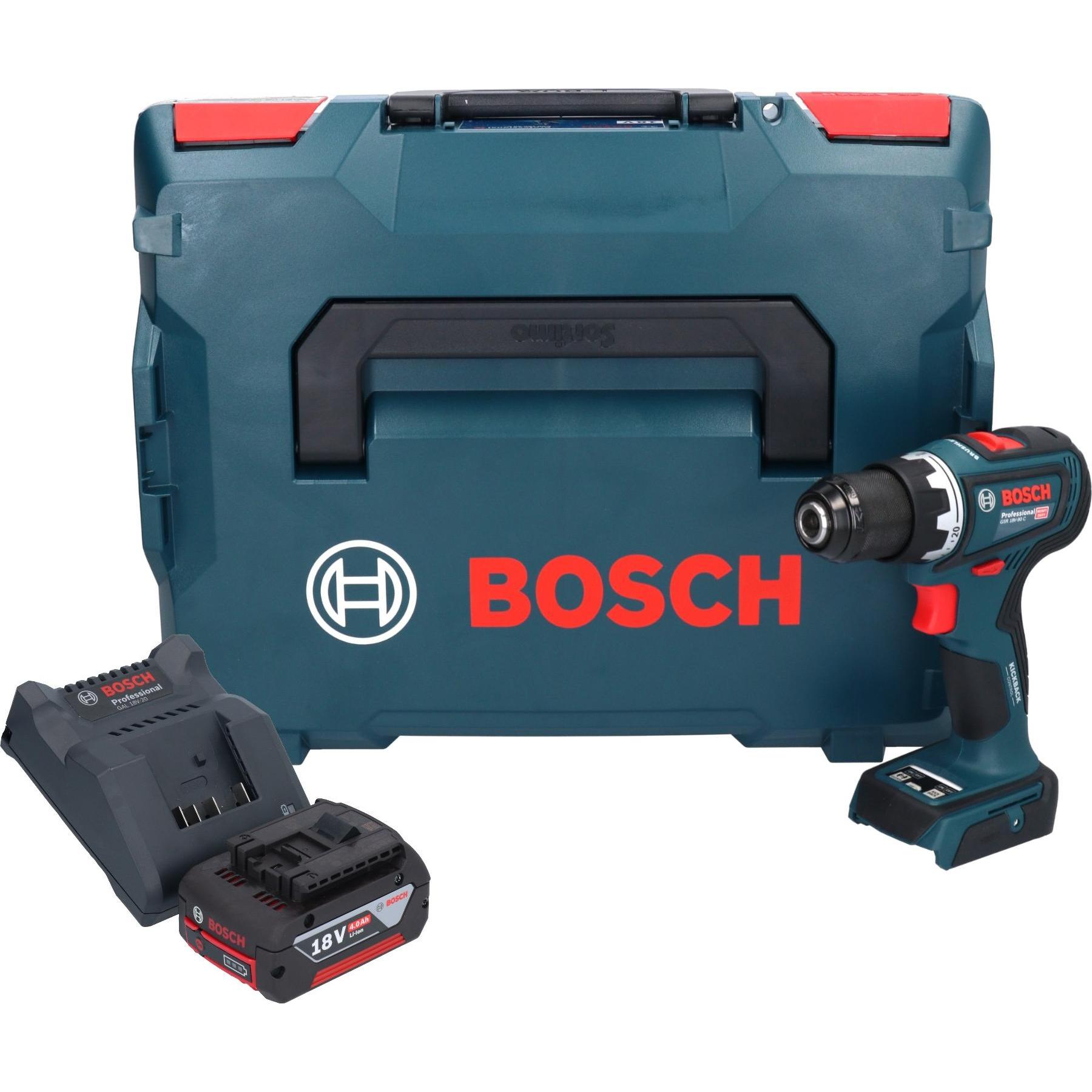 Bosch Professional, Bohrmaschine + Akkuschrauber, Bosch GSR 18V-90 C Professional Akku Bohrschrauber 18 V 64 Nm Brushles...