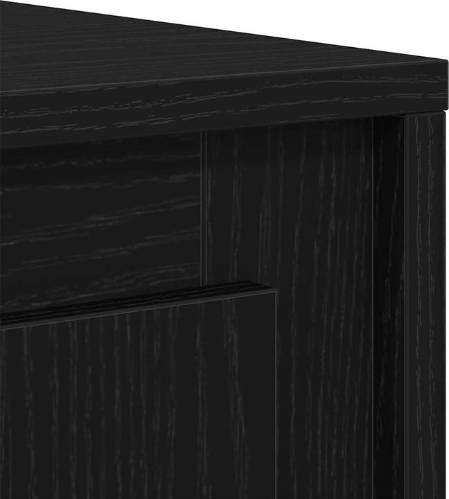 Image du produit VidaXL Sideboard Schwarz Eiche 102x35x55 cm Ingenieurholz (102 x 35 x 55 cm)