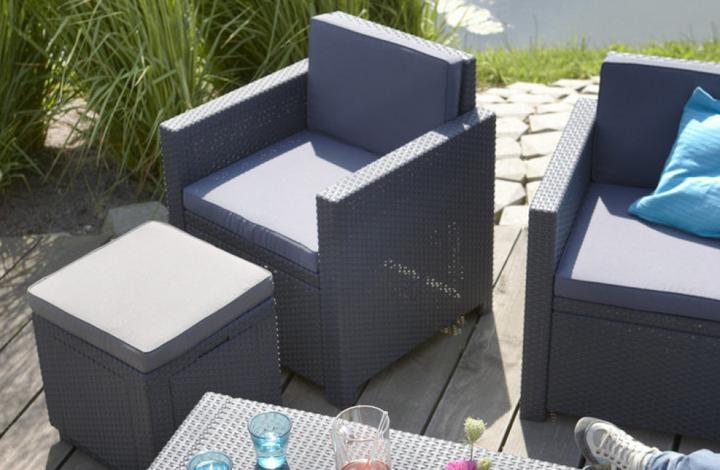 Image du produit Allibert Tabouret Cube (avec coussin)