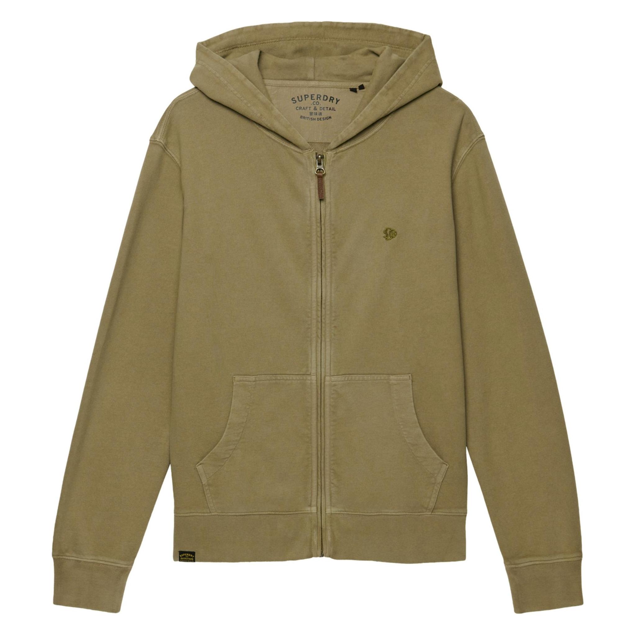 Superdry, Herren, Pullover, Classic Essential Zip-Hoodie, Silber, (S)