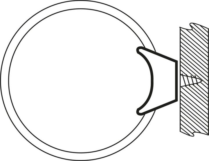 Actual product image HellermannTyton Black M5 Screw Fix Cable Tie Cradle (Fixing loops, 25 mm, 100 pcs.)
