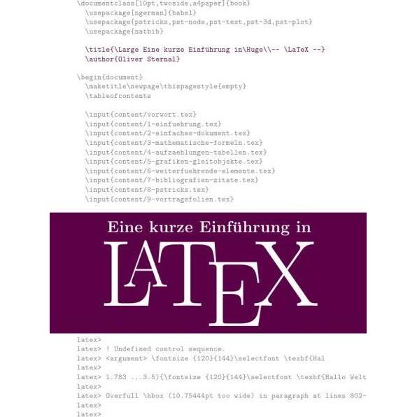 Eine kurze Einführung in LaTeX, Fachbücher von Oliver Sternal