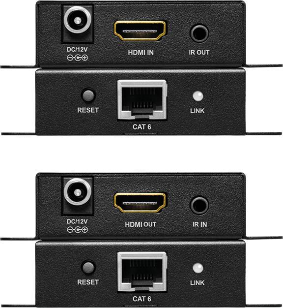 Actual product image LogiLink HDMI-Extender-Set über LAN, 70 m, 4K/60 Hz, EDID, HDR, HDCP, POC, IR