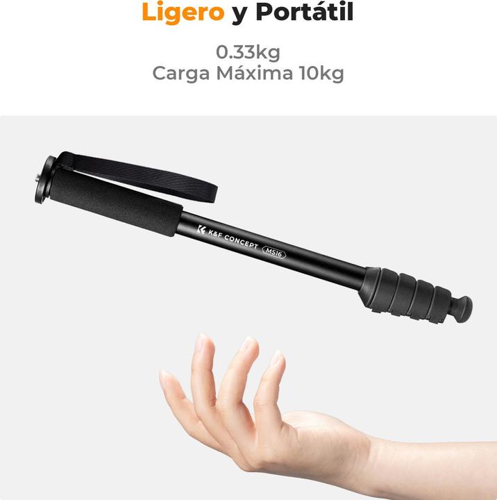 K&F Concept MS16 Magnesium Aluminum Alloy Monopod (Metall)