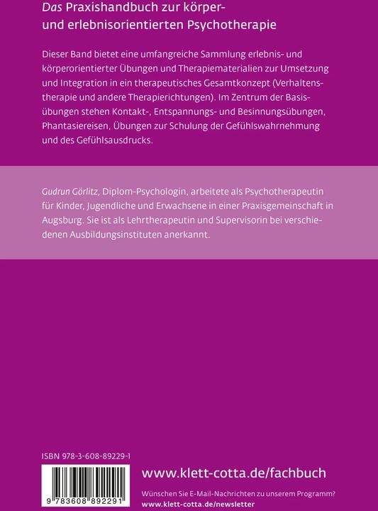 Produktbild Körper und Gefühl in der Psychotherapie - Basisübungen (Deutsch, Gudrun Görlitz, 2018)