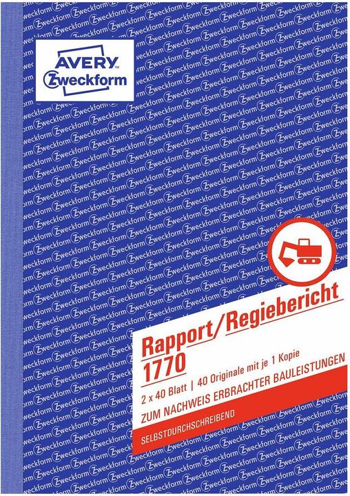 Image du produit Avery Rapport/régie (40 x)