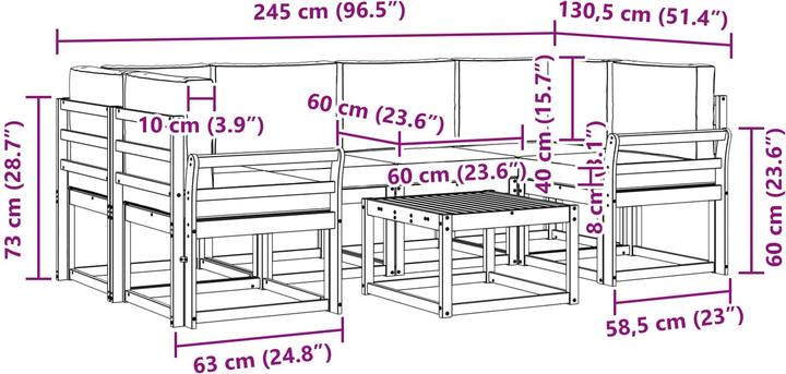 Produktbild vidaXL Outdoor-Sofa