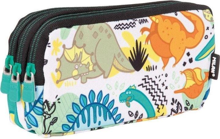 Actual product image Grosses Federmäppchen mit 3 Fächern, Dinos