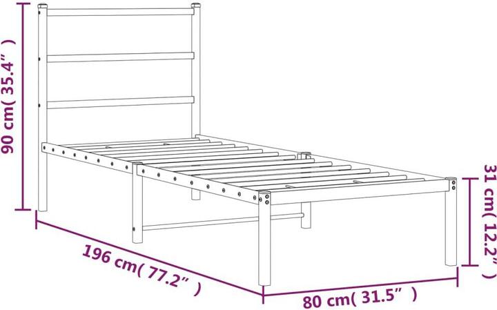 Image du produit vidaXL Bettgestell (75 x 190 cm)