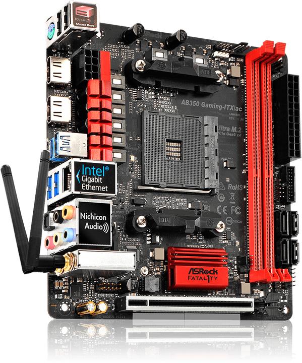 Actual product image AsRock AB350 Gaming ITX/ac (AM4, AMD B350, Mini-ITX)
