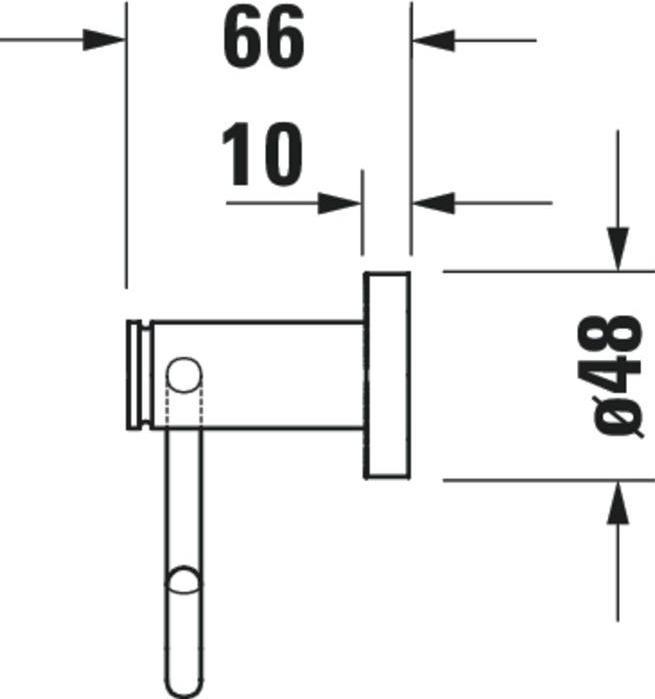 Produktbild Duravit Papierrollenhalter D-CODE chrom