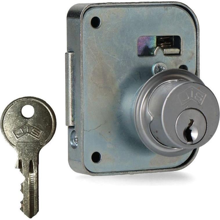 Jis, Serratura + Cilindro di chiusura, Serratura cromata dell'azienda del gas naturale. 1130cro cge