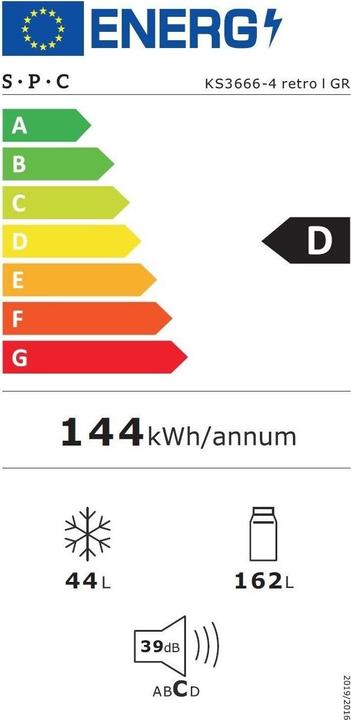 Energie-Label SPC KS3666-4 retro l GR (206 l)