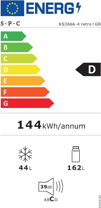 Energie-Label SPC KS3666-4 retro l GR (206 l)