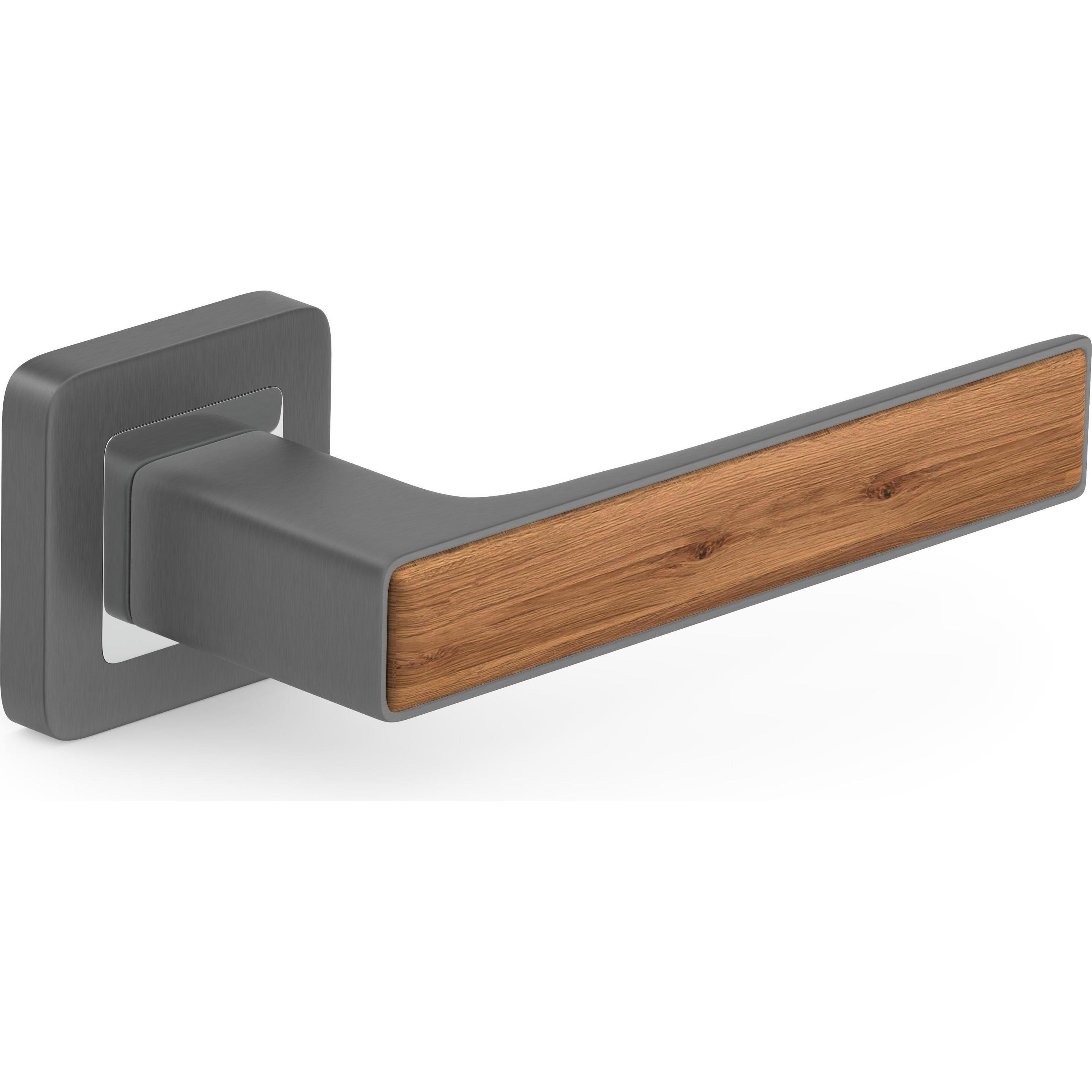 Metal-Bud, Appendiabiti + Appendiabiti da parete, Maniglia Porta Deco Grigio