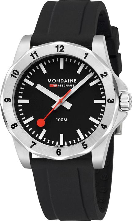 Immagine prodotto Mondaine MSN.42120.RB Numeri (Fatto in Svizzera, Orologio da polso analogico, 42 mm)