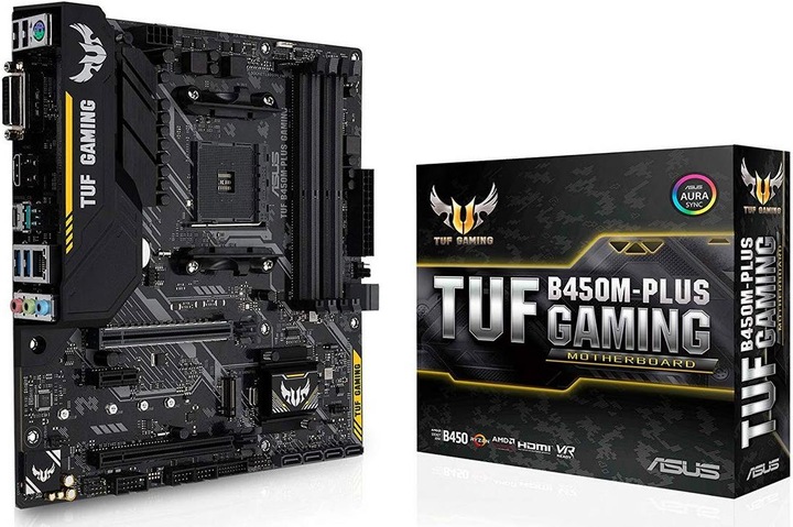 Produktbild ASUS TUF B450M-Plus Gaming (AM4, AMD B450, mATX)