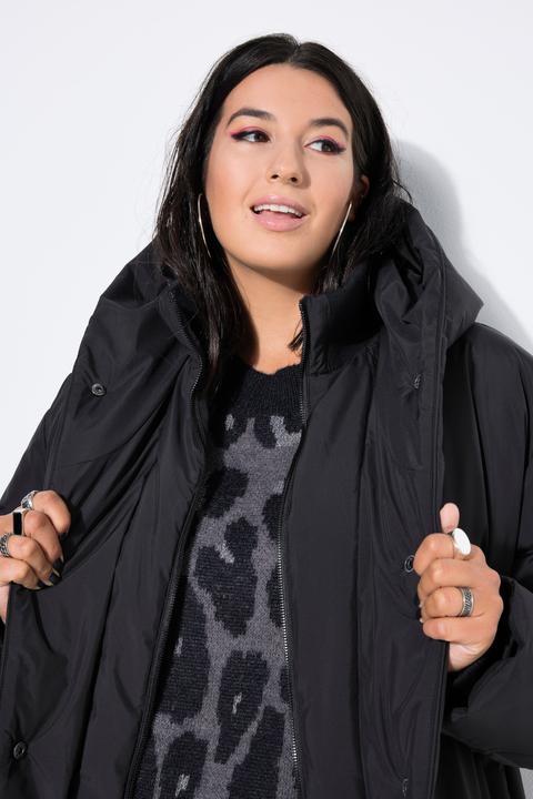 Produktbild Studio Untold Steppmantel, oversized, Kapuze, 2-Wege-Zipper