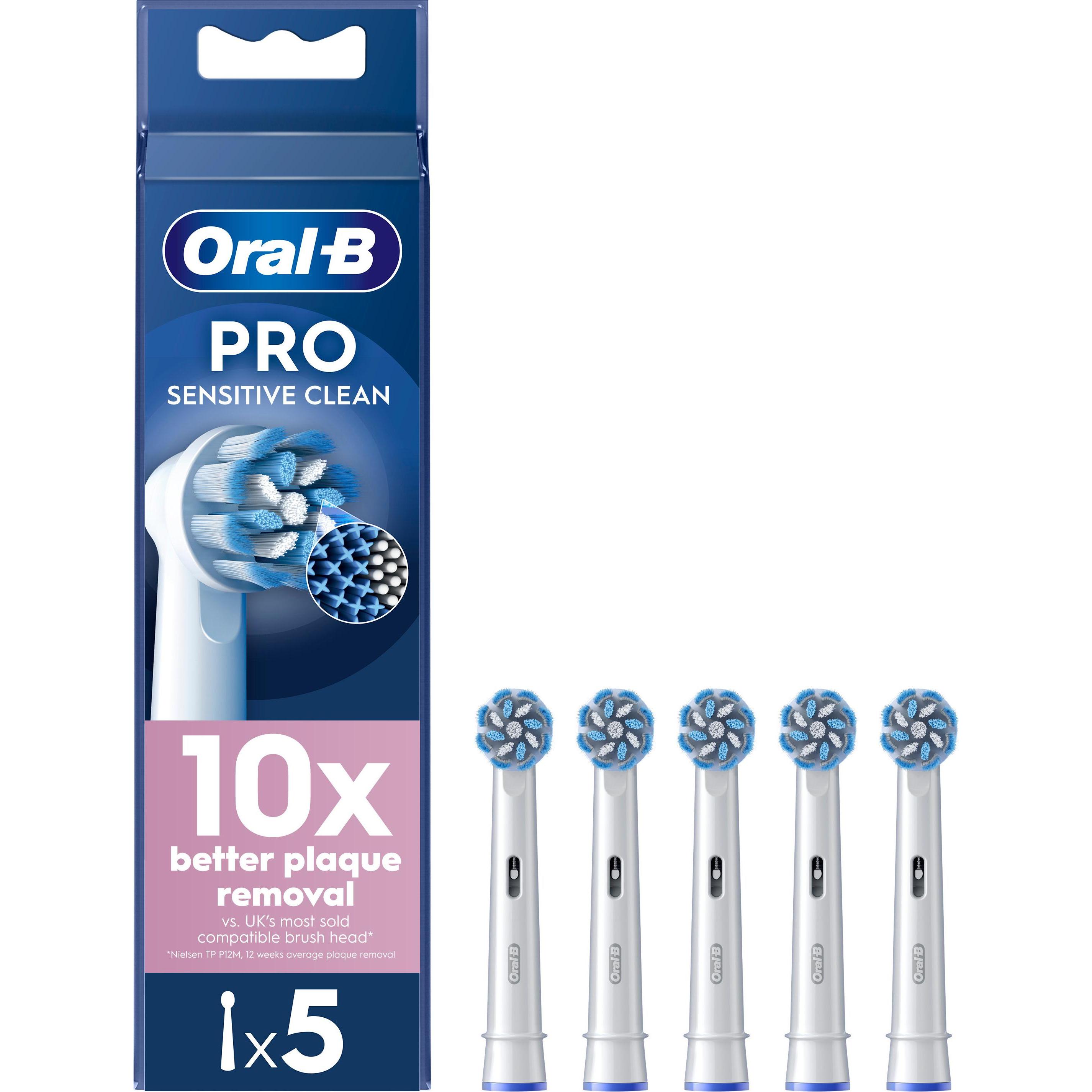 Oral-B, Testine per spazzolino, Oral B - Pro Sensitive Clean Toothbrush Heads - White - 5 Counts (5 x)