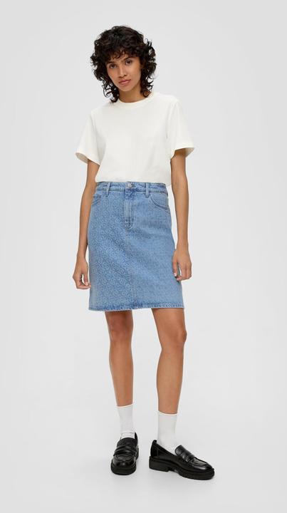 Produktbild s.Oliver Rock Jeansrock mit Logo-Muster (46)