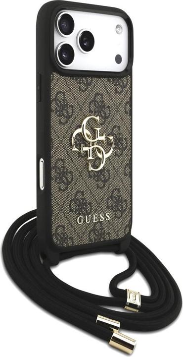 Productafbeelding Guess Etui 4G Big Logo Cord Stap Crossbody do iPhone 17 Pro Max brązowy (Apple iPhone 17 Pro Max)