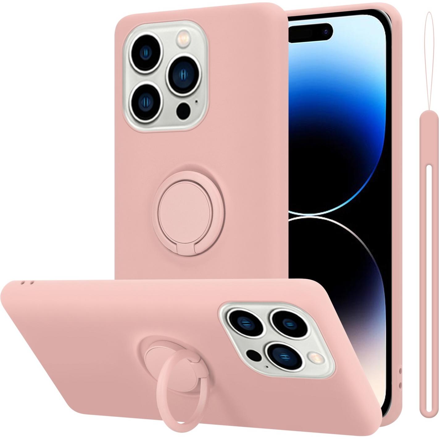 Cadorabo Hülle für Apple iPhone 14 PRO im TPU Liquid Ring Silicone Case Style (Apple iPhone 14 Pro), Smartphone Hülle, R...