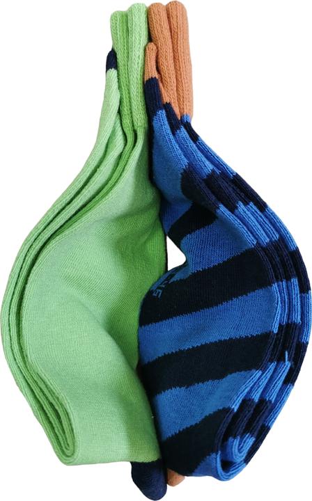 Blau, Grün, Orange, Schwarz