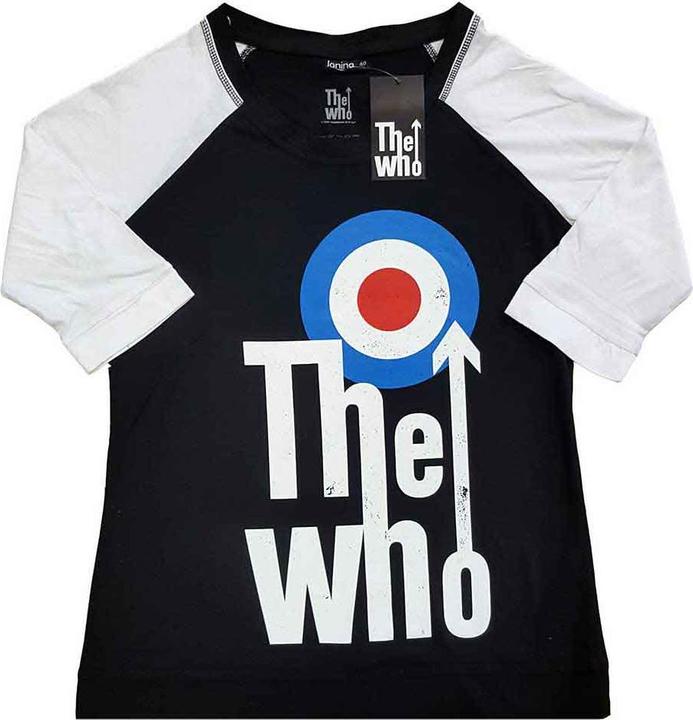 Actual product image The Who Elevated Target (Black, White) Raglan (Girlie) (4XL)