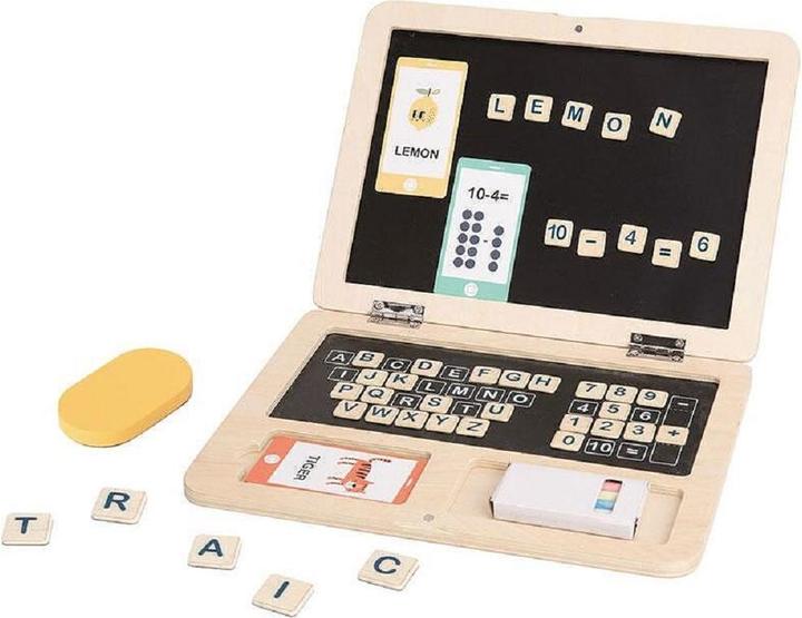 Produktbild Tooky Toy Laptop-Zubehör aus Holz, Puzzle, Science Literek Written Dry Table 58 e.