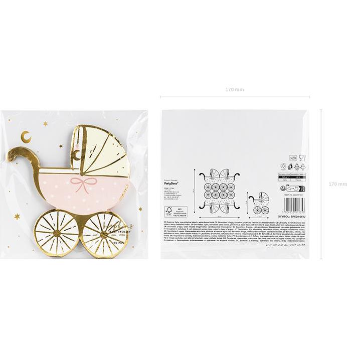 Thumbnail - Partydeco, Servietten, Napkins (20 x, 14 x 15 cm)