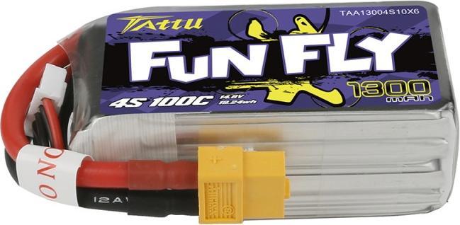 Produktbild Dronefactory Tattu Funfly Series 1300mAh 14.8V 100C 4S1P Lipo mit XT60 (14.80 V, 1300 mAh)