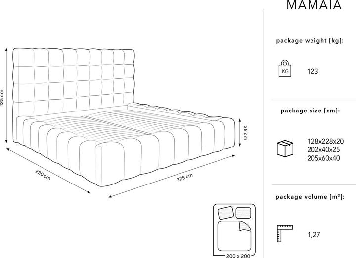 Nutritional values and ingredients Micadoni Mamaia (200 x 200 cm)