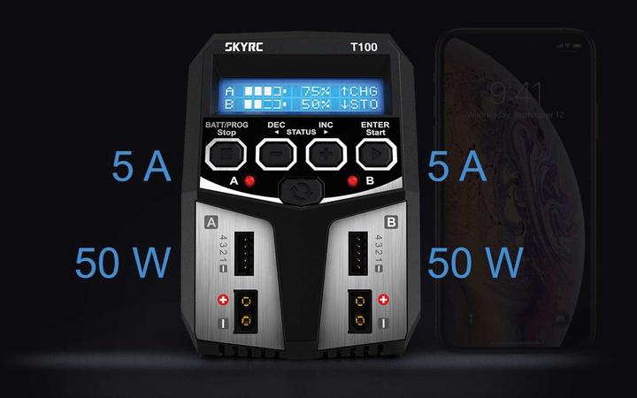 Immagine prodotto SkyRC Caricabatterie doppio T100