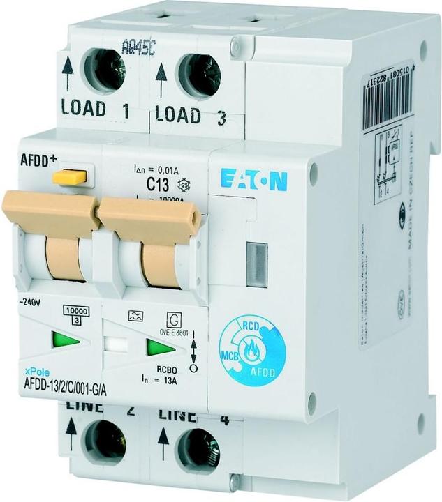 Produktbild Eaton Brandschutzschalter, 2p, C, 13 A, 10 mA, MB-300191