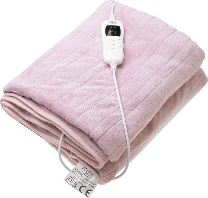 Produktbild Adler AD 7443 Electric heating throw-blanket, Super soft, Pink