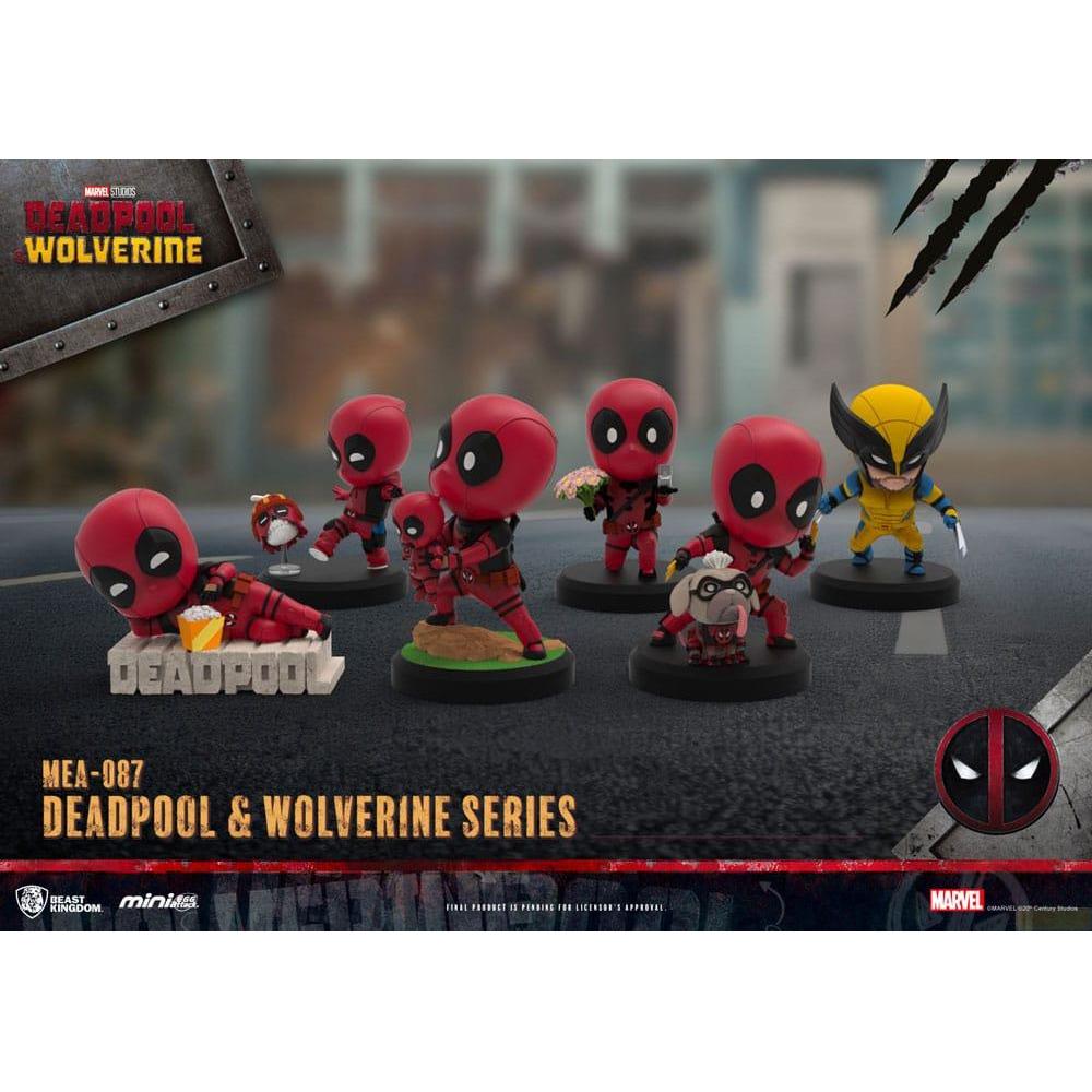 Beast Kingdom Deadpool 3 Deadpool & Wolverine Serie Mini Egg Attack Figure Set 8 cm