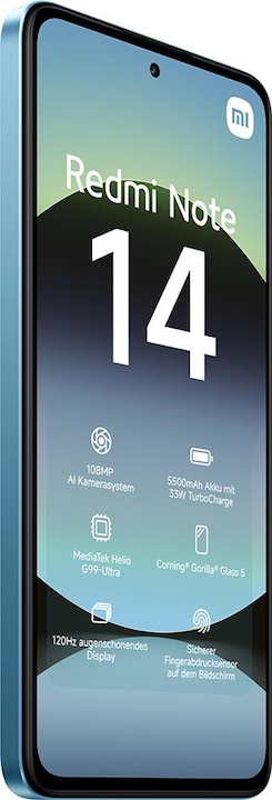 Image du produit Xiaomi Redmi Note 14 (128 Go, Midnight Black, 262.60", Double SIM, 108 Mpx, 4G)