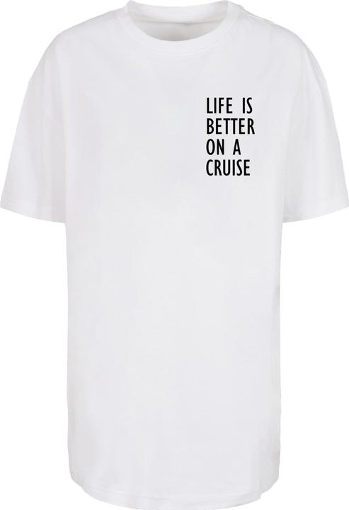 Produktbild Merchcode Ladies Life Is Better Oversized Boyfriend Tee - 119547 (XL)