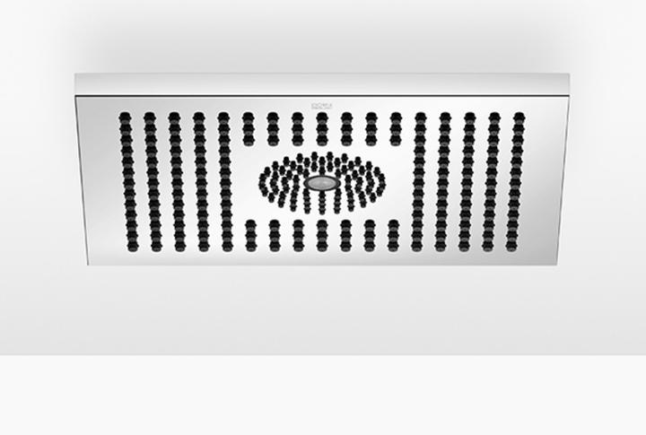 Actual product image Dornbracht Douche de pluie pour fixation au plafond, avec éclairage LED, carrée, 300x240mm, 28042980-19 (12 l/min)