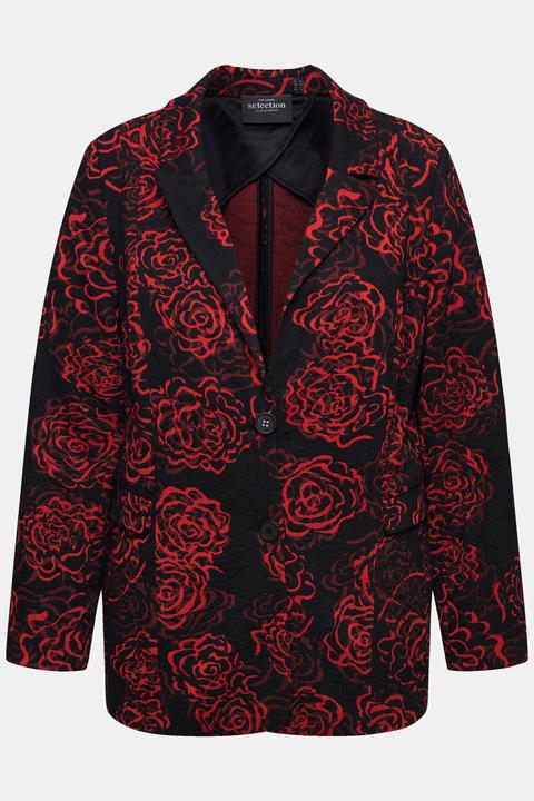 Actual product image Ulla Popken Floral Jacquard Blazer (42)