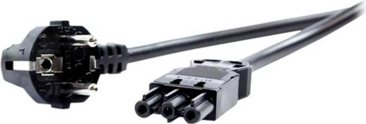 Produktbild Bachmann Gerätezuleitung Schutzkontakt/Gerätekupplung GST18-3, schwarz, 7 m (7 m)