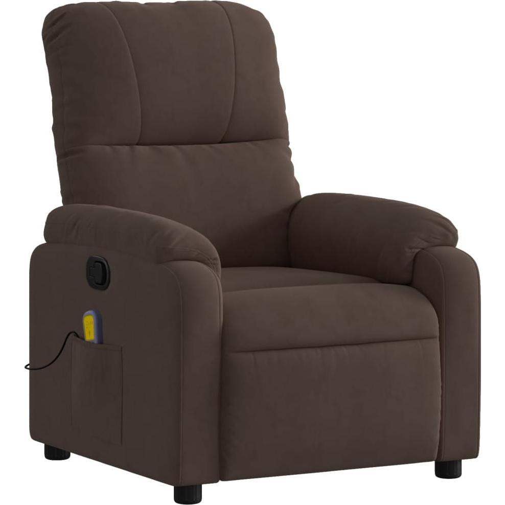 VidaXL, Massageliege + Massagesessel, Massagesessel Braun Mikrofasergewebe,Farbe: Braun,Material