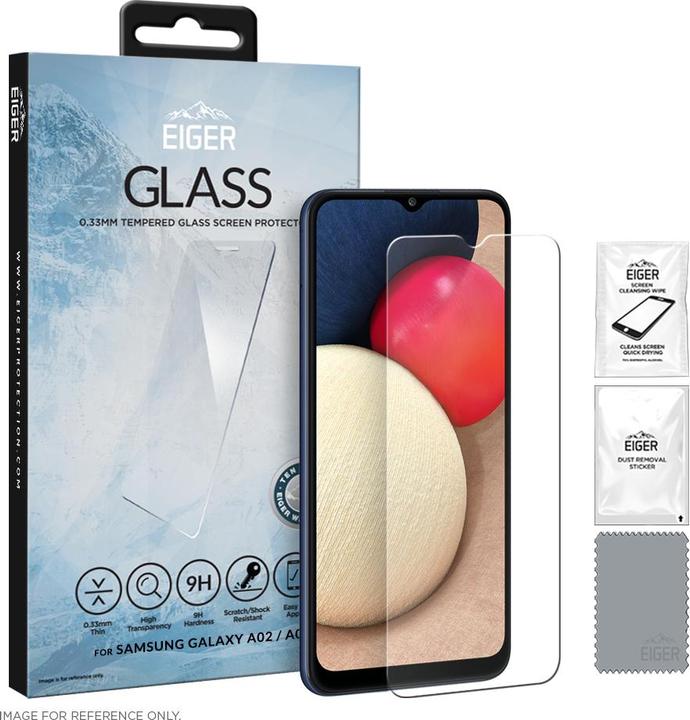 Actual product image Eiger Mountain Glass Clear (1 pcs., Samsung Galaxy A02)
