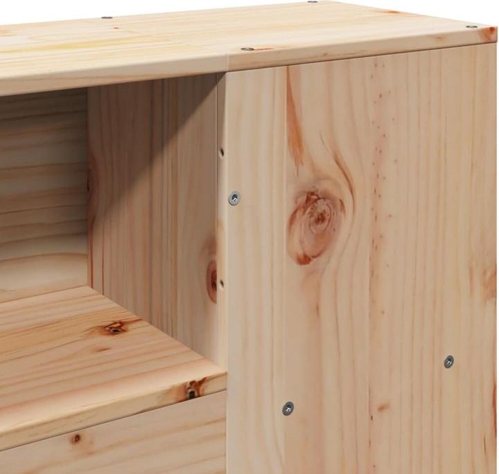 Actual product image vidaXL Kopfteil Bettkopfteil Betthaupt mit Stauraum 180cm Massivholz Kiefer (186 x 24 x 82 cm)