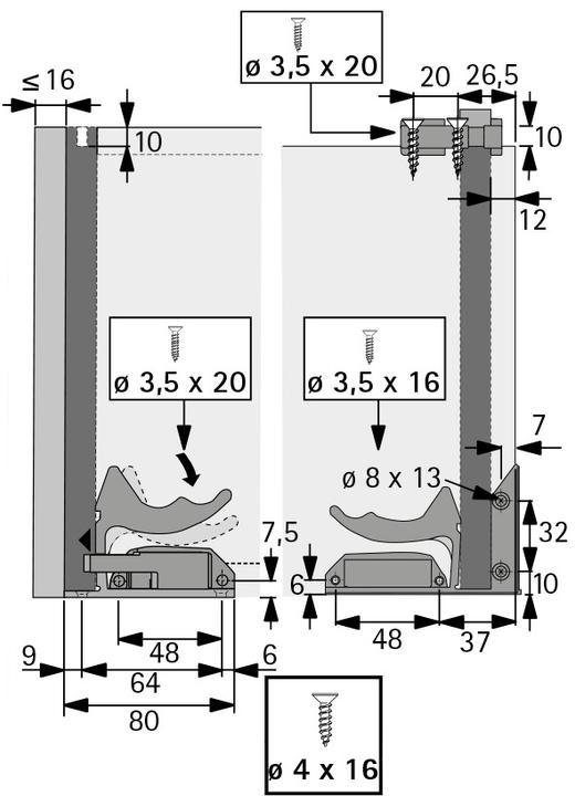 Produktbild Hettich Vollauszüge QUADRO 30 V6 BM Silent System