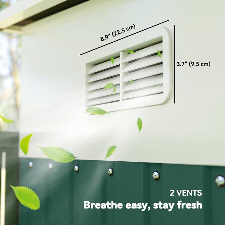 Produktbild Outsunny Gerätehaus Stahl Grün