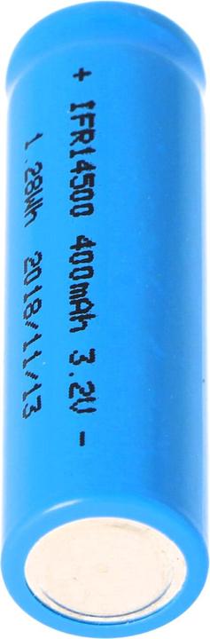 Immagine prodotto Efest Batteria ricaricabile IFR14500 - AA, Flat Top (senza testa) terminale positivo piatto (1 pz., 400 mAh, Accumulatore di carica elettrica)