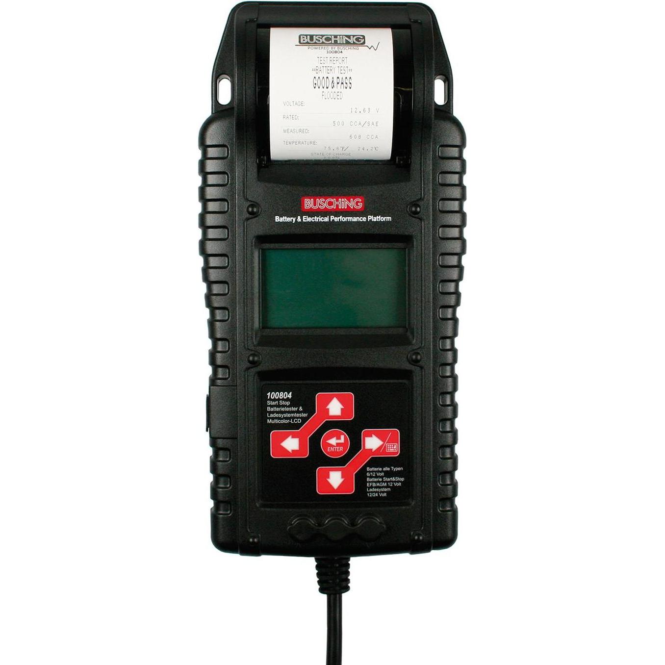 Busching, Caricabatterie per auto, Tester di sistema Start Stop Batt. / Carica Multicolore LCD 100804 (12V, 24V)