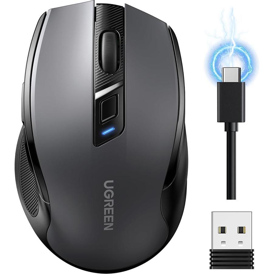 Ugreen Bluetooth 5.4 + 2.4 GHz USB-C (czarna), Mouse