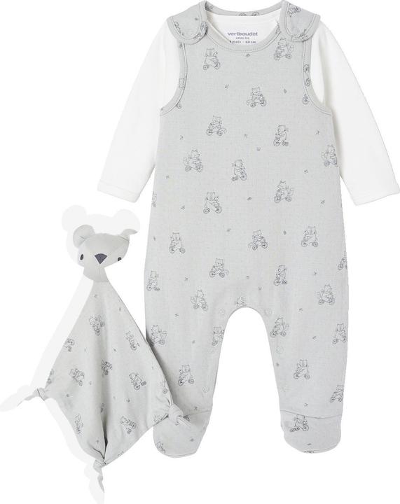Image du produit Vertbaudet Bio-Kollektion: Baby-Set zur Geburt aus Overall, Body & Schmusetuch (68)